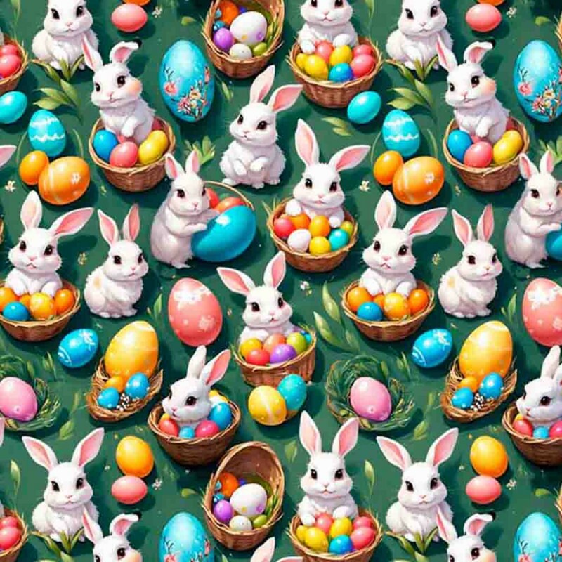 COLEÇÃO FUN PASCOA 2025 - TRIC. EST. DIGITAL - COELHOS NO CESTO - ST4 - 91454-001