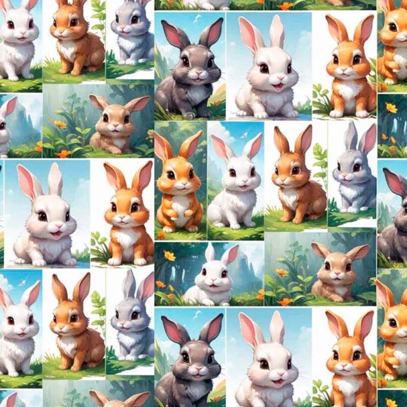 COLEÇÃO FUN PASCOA 2025 - TRIC. EST. DIGITAL - PATCH DE COELHOS - ST4 - 91452-001