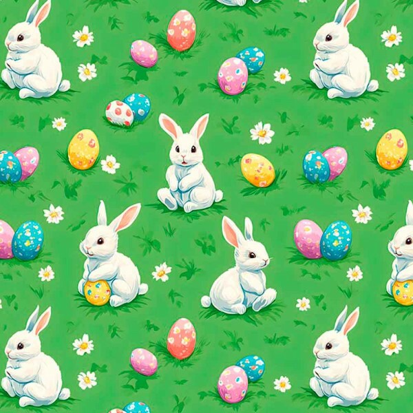 COLEÇÃO DIVERSOS PASCOA 2025 - TRIC. EST. DIGITAL - COELHOS VERDE 1 - ST4 - 91410-001