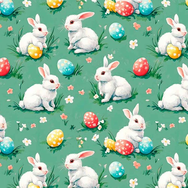 COLEÇÃO DIVERSOS PASCOA 2025 - TRIC. EST. DIGITAL - COELHOS VERDE 2 - ST4 - 91411-001