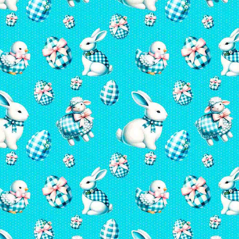 COLEÇÃO DIVERSOSPASCOA 2025 - TRIC. EST. DIGITAL - COELHOS C/ OVOS E OVELHAS - 91448-001