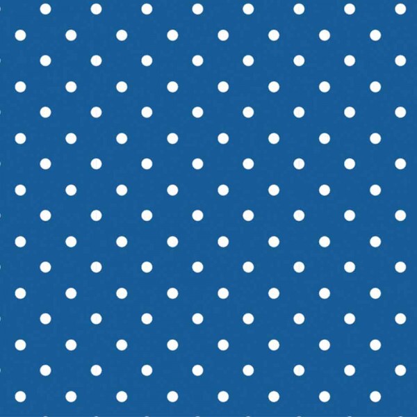 COLEÇÃO POA - TRICOLINE EST. POA BRANCO FUNDO AZUL JEANS - R