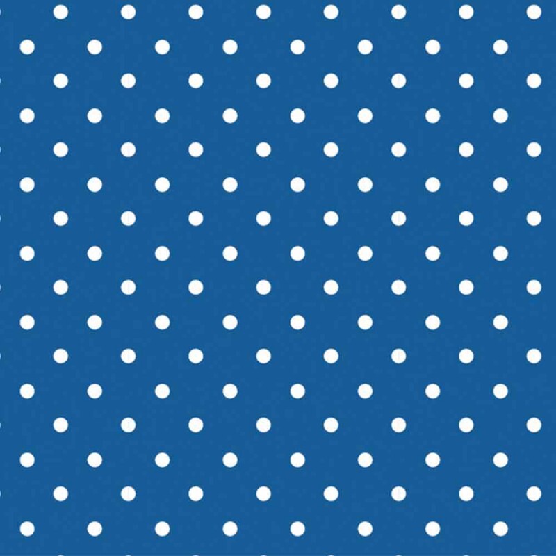 COLEÇÃO POA - TRICOLINE EST. POA BRANCO FUNDO AZUL JEANS - R