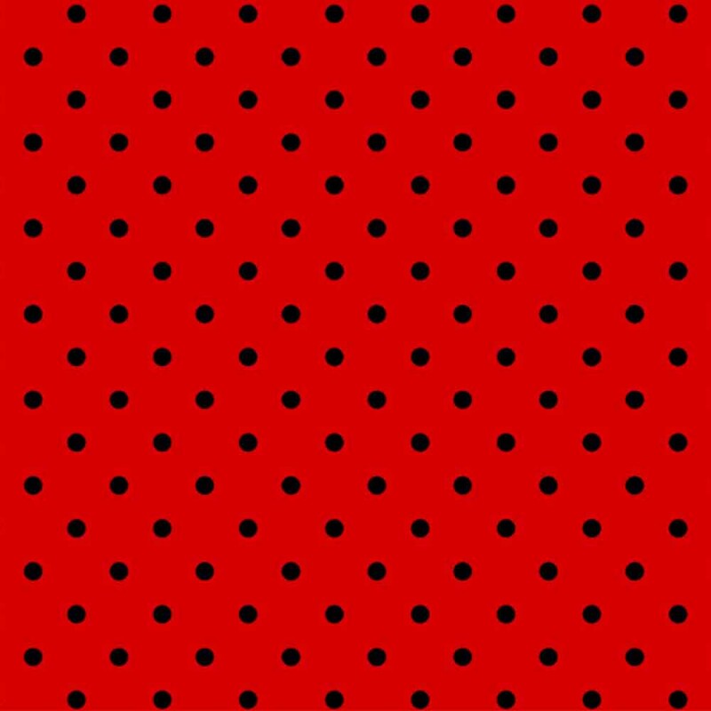 COLEÇÃO POA - TRICOLINE EST. POA PRETO FUNDO VERMELHO - R