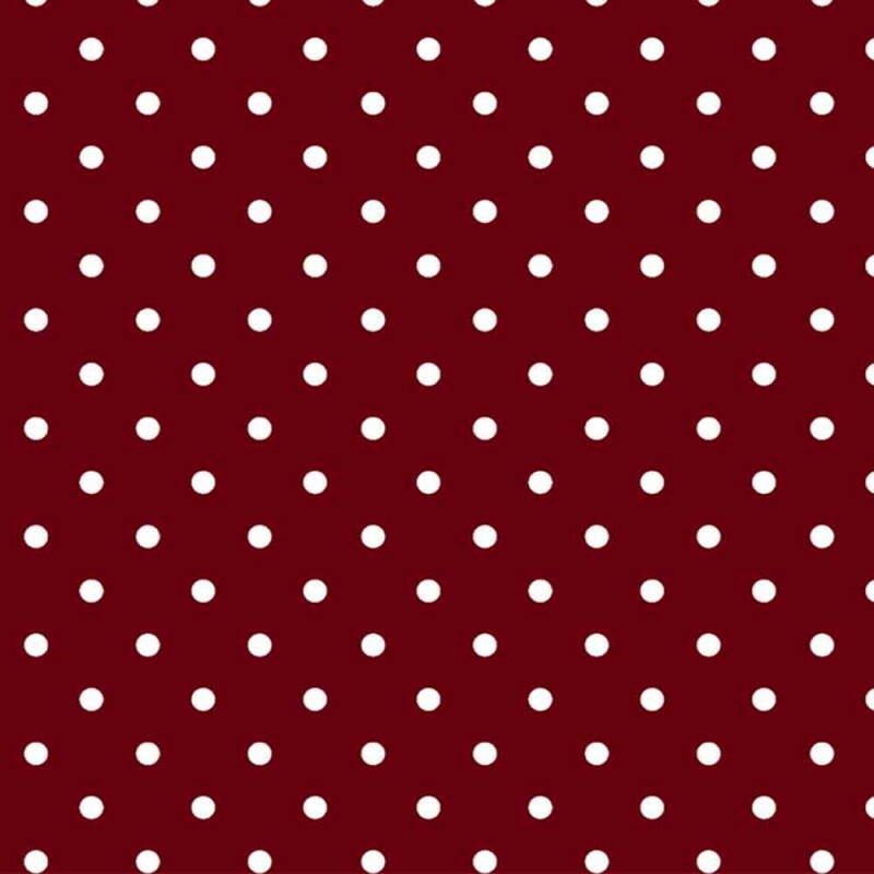 COLEÇÃO POA - TRICOLINE EST. POA BRANCO FUNDO VINHO - R