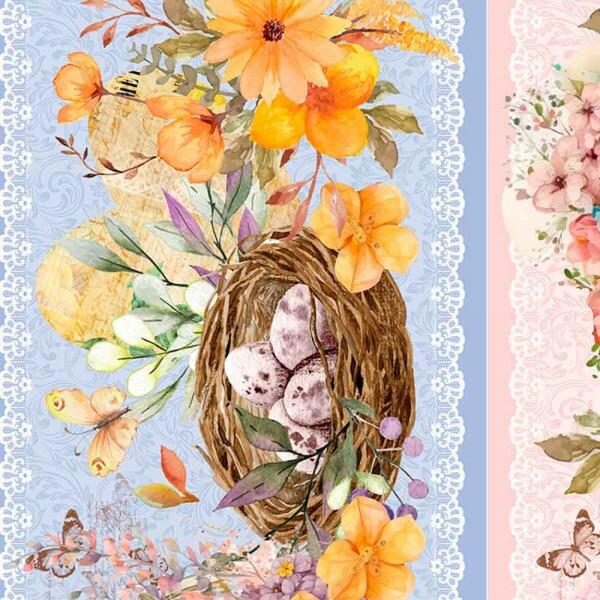 COL/ POESIA DOS PASSARO PANO PRA MANGGA TRIC.DIGITAL - BARRADO PASSAROS- 18,5cm (80051 VAR01)-C