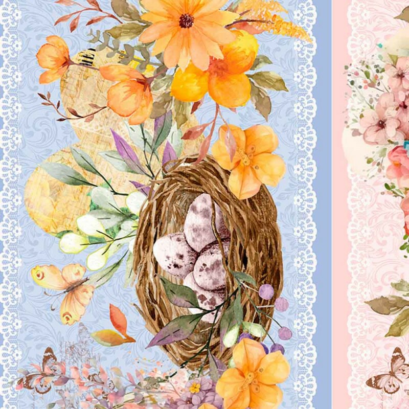 COL/ POESIA DOS PASSARO PANO PRA MANGGA TRIC.DIGITAL - BARRADO PASSAROS- 18,5cm (80051 VAR01)-C