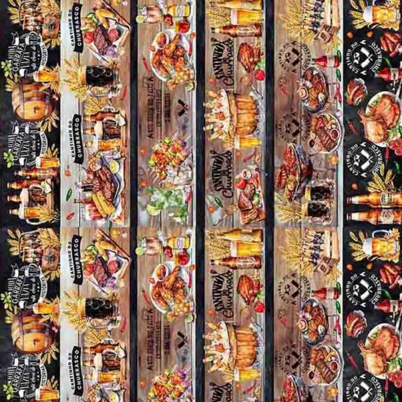 TRICOL. COLEÇÃO BARRADO - CHURRASCO - 100% ALGODÃO - A3766-001