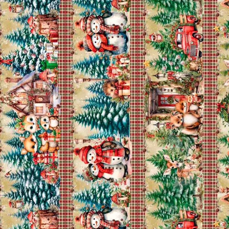 TRICOL. COLEÇÃO NATAL 2025 - NATAL NO BOSQUE - 100% ALGODÃO