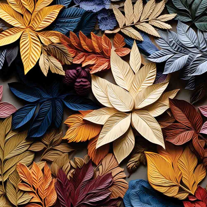 COLEÇÃO DIGITAL 3D - RENATA BLANCO - FOLHAS COLORIDAS - ( 82625 VAR,01 ) - C