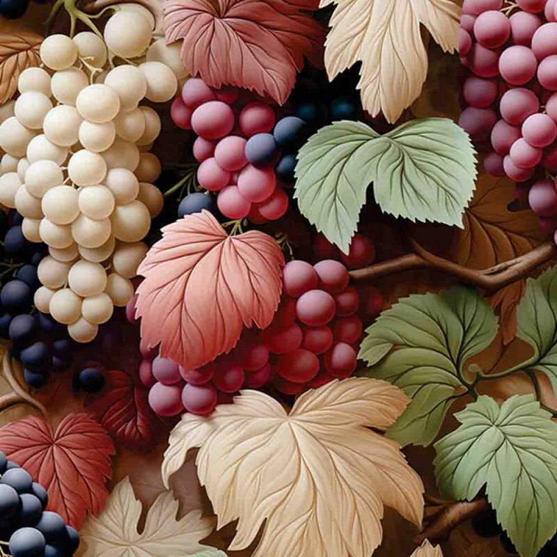 COLEÇÃO DIGITAL 3D - RENATA BLANCO - UVAS C/ FOLHAS - ( 82632 VAR,01 ) - C