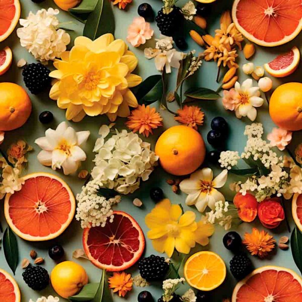 COLEÇÃO DIGITAL 3D - RENATA BLANCO - FLORES C/ LARANJAS - ( 82984 VAR,01 ) - C