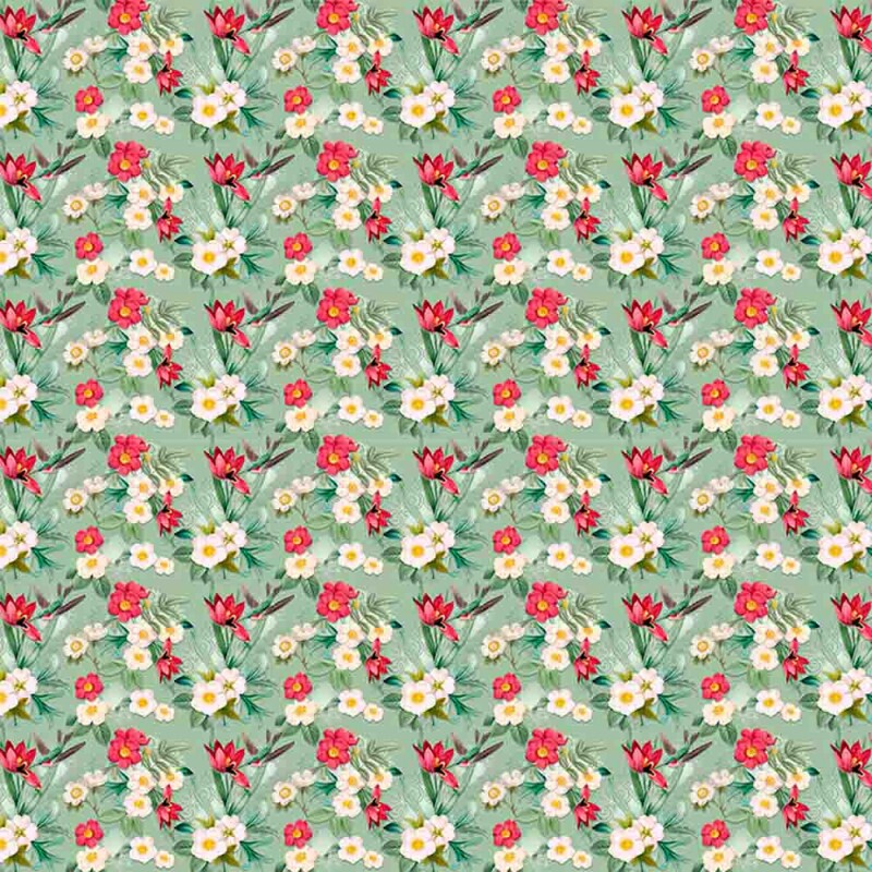 COLEÇÃO TULIPANO -STORIA STAMPA/ AMANDA ANSALDO -TRIC.DIGITAL - TULIPANO MENTA - ( 88599 var,01 ) - C