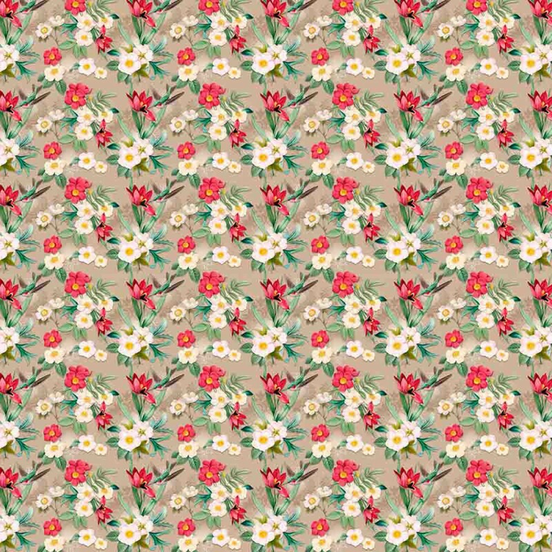 COLEÇÃO TULIPANO -STORIA STAMPA/ AMANDA ANSALDO -TRIC.DIGITAL - TULIPANO BEGE - ( 88599 var,02 ) - C