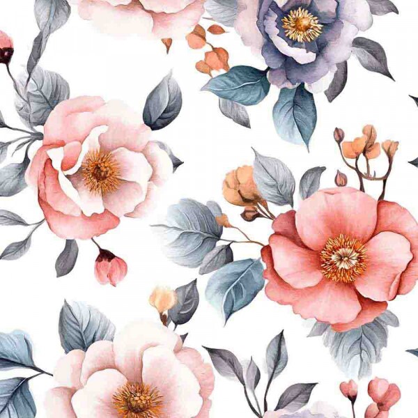 SARJA DIGITAL EST. HIDRORREPELENTE -  FLORAL ROSA