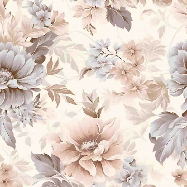 SARJA DIGITAL EST. HIDRORREPELENTE -  FLORAL BEGE