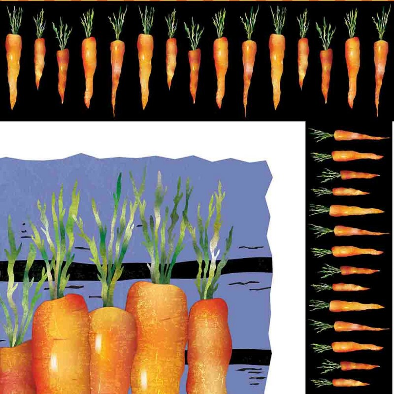 COLEÇÃO TEA TOWEL BY SAMAR KAUSS - CENOURA- SARJA ESTAMP 1,70 - 91796-001