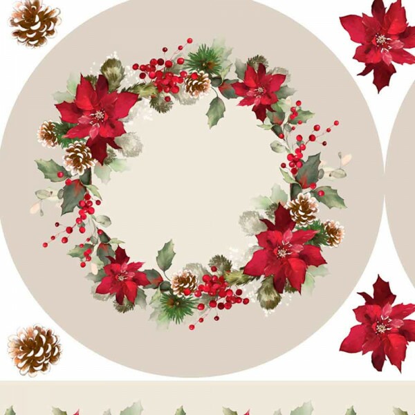 COL/ CHRISTMAS PARTY-TRIC.DIGITAL-NATAL 2023-PAINEL DE SOUSPLAT BEGE - ( 80404 VAR,01) - C