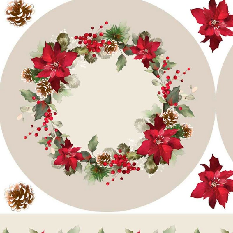 COL/ CHRISTMAS PARTY-TRIC.DIGITAL-NATAL 2023-PAINEL DE SOUSPLAT BEGE - ( 80404 VAR,01) - C