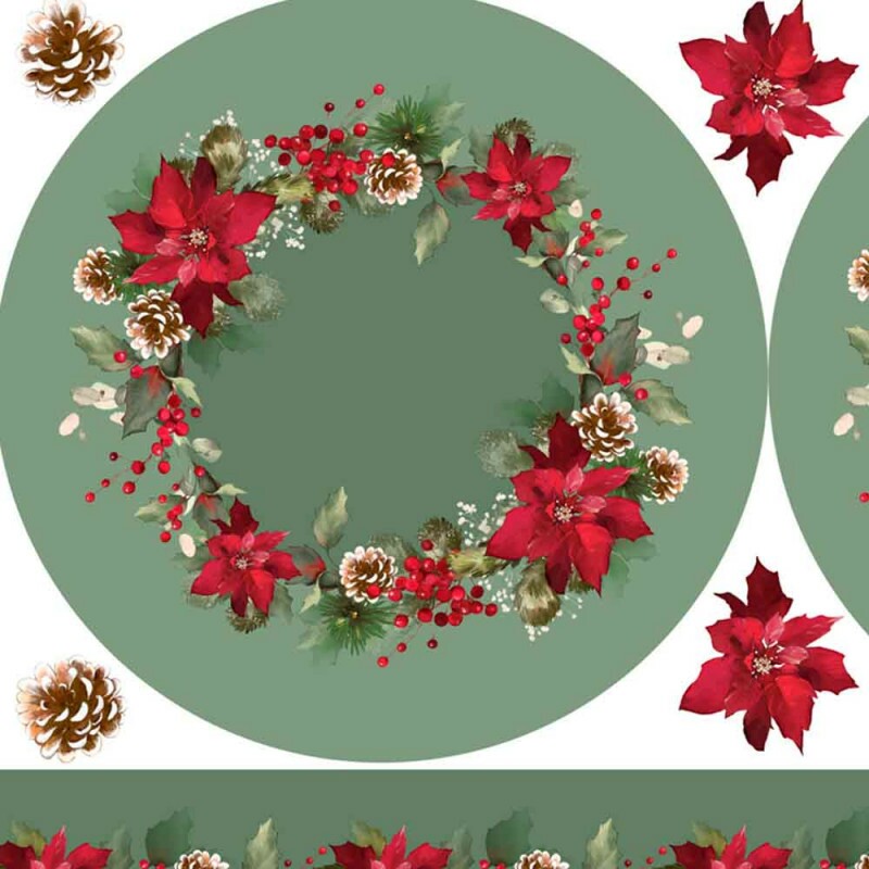 COL/ CHRISTMAS PARTY-TRIC.DIGITAL-NATAL 2023-PAINEL DE SOUSPLAT VERDE - ( 80404 VAR,02 ) - C