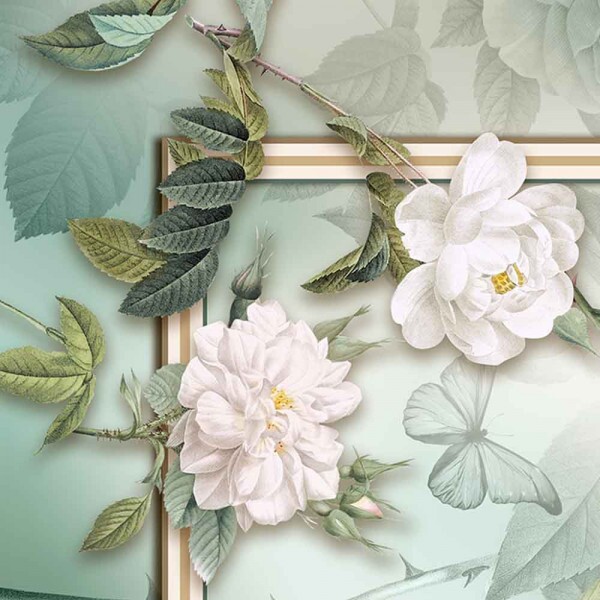 COL/ ROSA-STORIA STAMPA/FÊ CORDEIRO-SARJA DIGITAL - JOGO AMERICANO VERDE- 40,52cm -(1,70mx0,52cm)-( 80773 VAR,01)