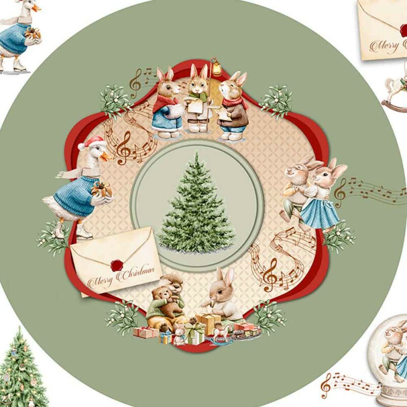 COL/ CHRISTMAS PARTY 2023 - TRIC. DIGITAL - JOGOS DE SOUSPLAT - 48,00cm - ( 1,50m x 0,50cm )- ( 80060 VAR,01 ) - C