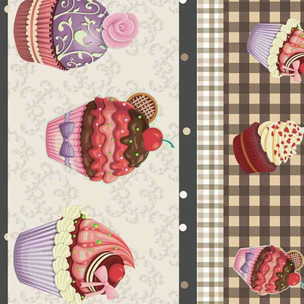 COL/ MAISON CHIC BY SENHORA DOS TECIDOS - TRIC. BARRADO DE FAIXAS - CUPCAKE - ( 80104 - VAR,01 )- ( E9670 )