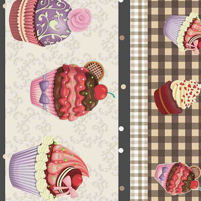 COL/ MAISON CHIC BY SENHORA DOS TECIDOS - TRIC. BARRADO DE FAIXAS - CUPCAKE - ( 80104 - VAR,01 )- ( E9670 )
