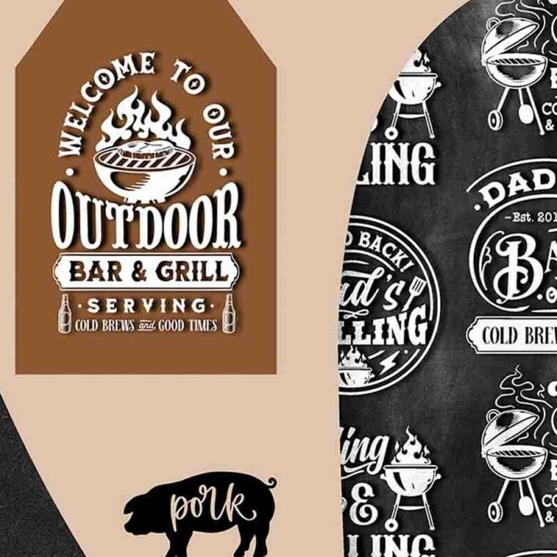 COL/ BARBECUE BY SENHORA DOS TECIDOS - SARJA DIGITAL AVENTAL BARBECUE - ( 82988 VAR,01 ) - C