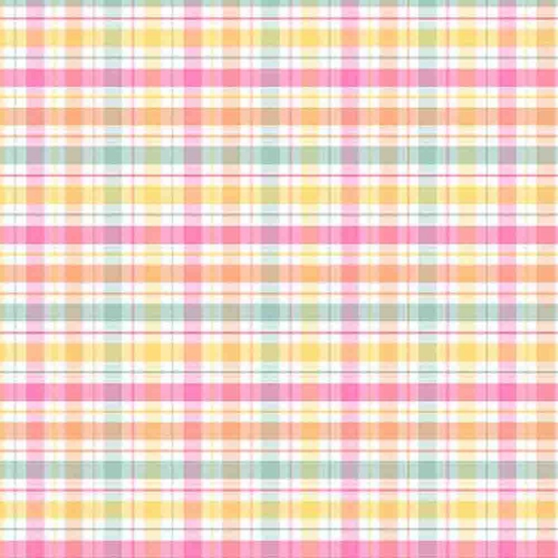 AB25 - TRICOLINE 100% ALGODÃO DIGITAL -XADREZ COLORIDO PASTEL GRANDE