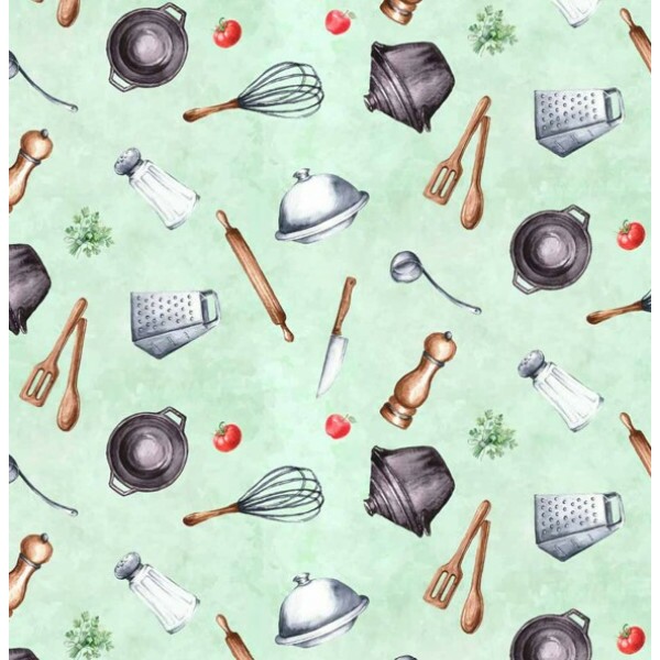 FV26 - TRICOL. COLEÇÃO PROFISSÕES - UTENSÍLIOS AFASTADOS - 100% ALGODÃO - A0887-001