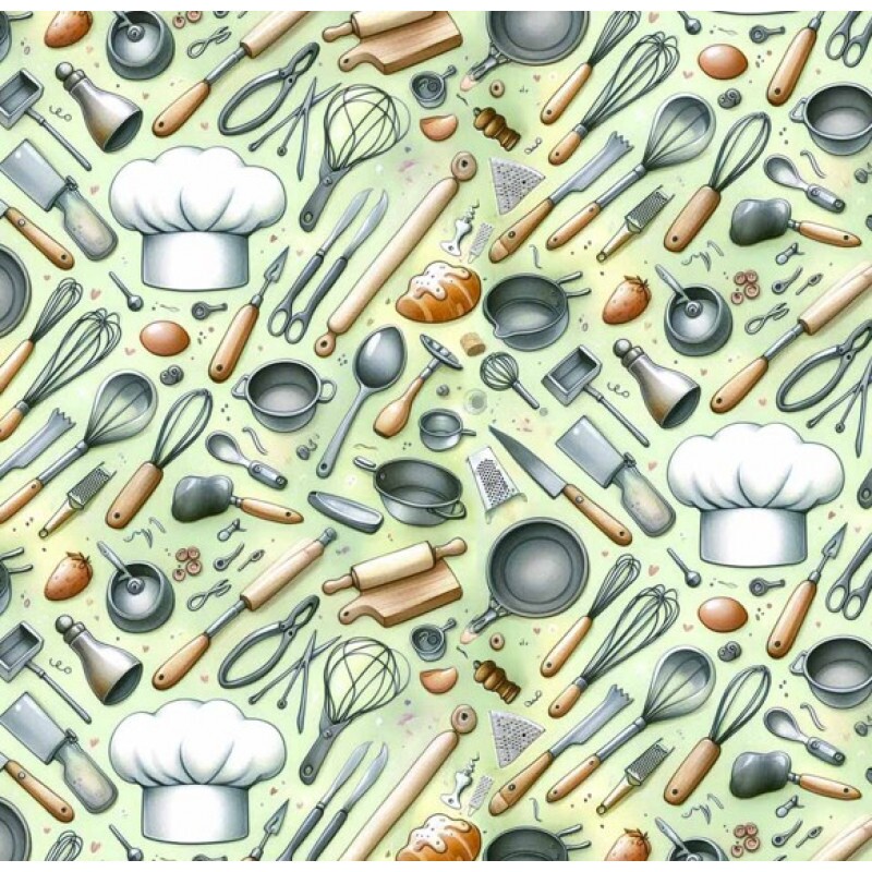 FV26 - TRICOL. COLEÇÃO PROFISSÕES - UTENSÍLIOS JUNTOS - 100% ALGODÃO - A0893-001