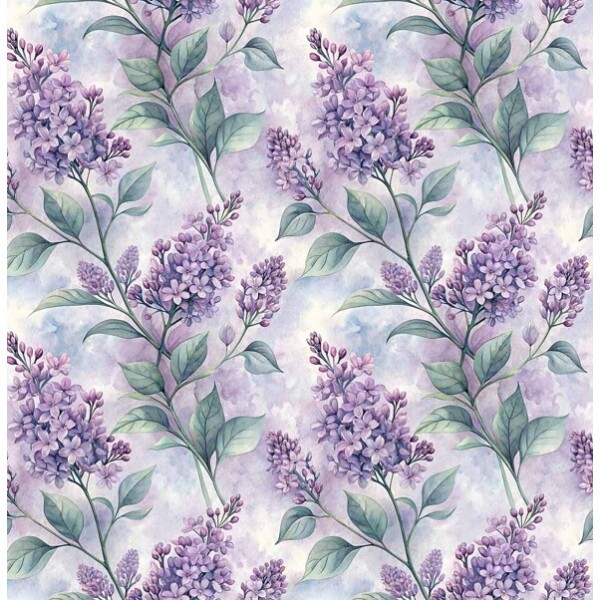 FV26 - TRICOL. COLEÇÃO FLORICULTURA - LAVANDAS - 100% ALGODÃO - A2057-001