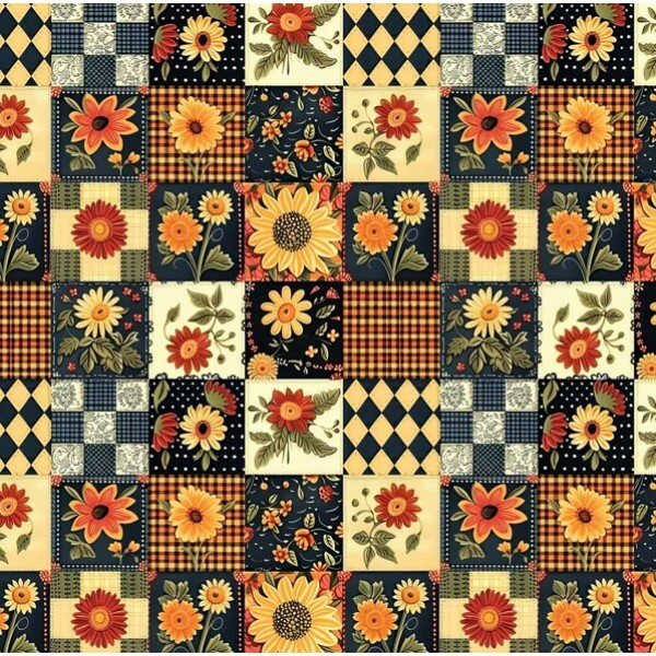 FV26 - TRICOL. COLEÇÃO PATCH FLORAL - PATCHWORK II - 100% ALGODÃO - A0785-001