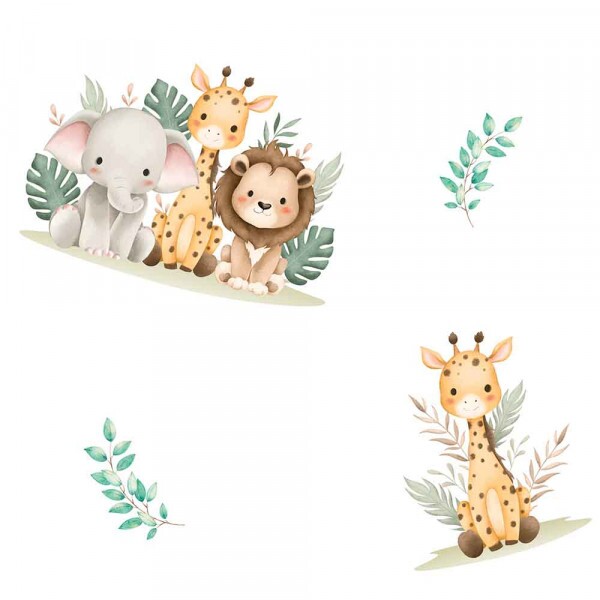 COLEÇÃO FLANELA EST. DIGITAL - ELEFANTE, LEAO, GIRAFA - 95770-001