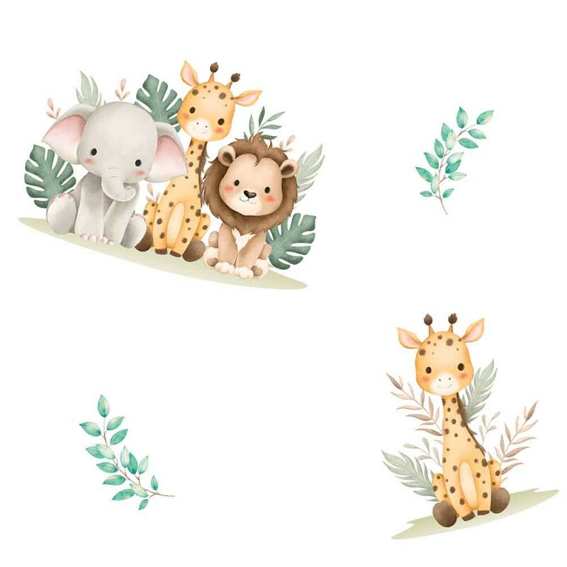 COLEÇÃO FLANELA EST. DIGITAL - ELEFANTE, LEAO, GIRAFA - 95770-001