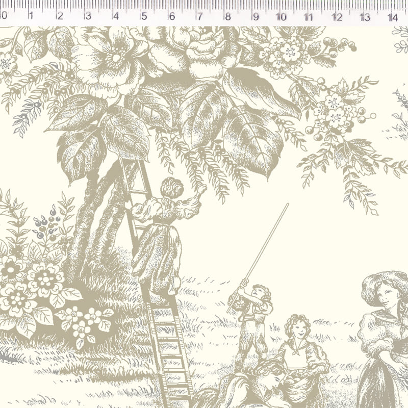 COLEÇÃO TOILE DE JOUY - BEGE FUNDO OFF WHITE- ( FD 300 ) - R / T