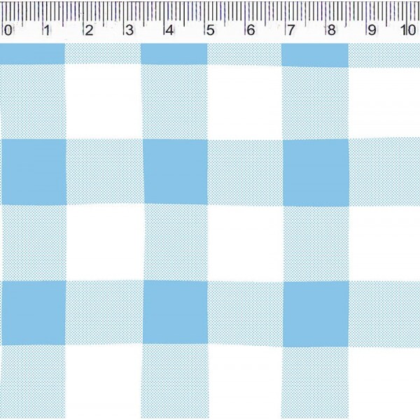 COLEÇÃO VICHY ESTAMPADA -  XADREZ AZUL CLARO - ( 1377 ) - R