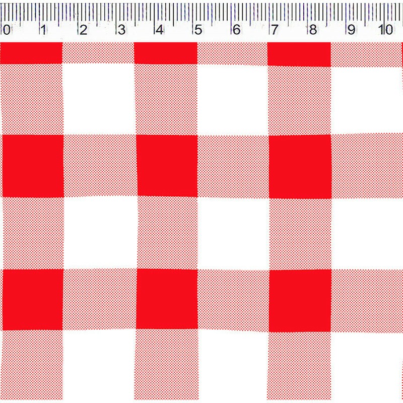COLEÇÃO VICHY ESTAMPADA -  XADREZ VERMELHO - ( 1377 ) - R