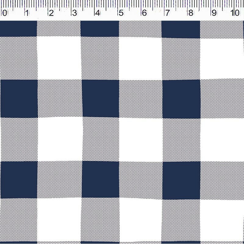 COLEÇÃO VICHY ESTAMPADA -  XADREZ MARINHO - ( 1377 ) - R