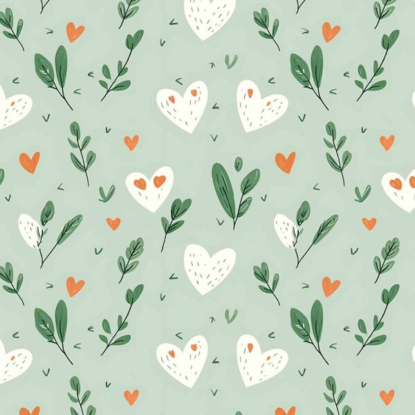 TRICOLINE 100% ALGODÃO DIGITAL  - PATAQUADA - CORAÇÃO