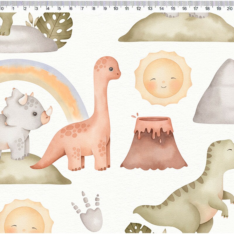 COLEÇÃO MEU DINO POR COM AMOR AQUARELAS DIGITAL - DINO GRANDE C/ ARCO-IRIS - ( 82221 VAR,01 ) - C