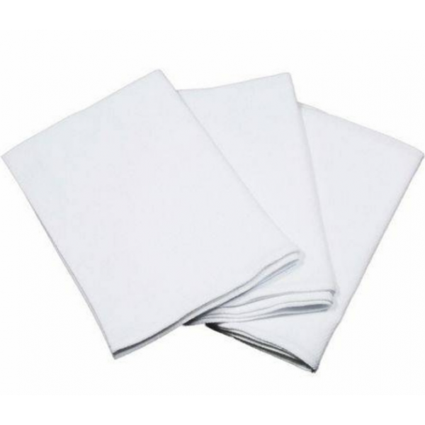 PANO DE PRATO BAINHA  0,50 X 0,75M - BRANCO - SM08