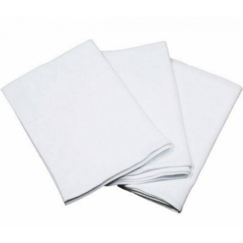 PANO DE PRATO BAINHA  0,50 X 0,75M - BRANCO - SM08