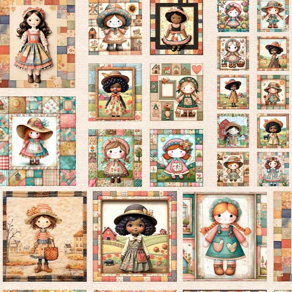 BS - TRICOL. COLEÇÃO PAINEL - BONECAS - 100% ALGODÃO - 00969/001