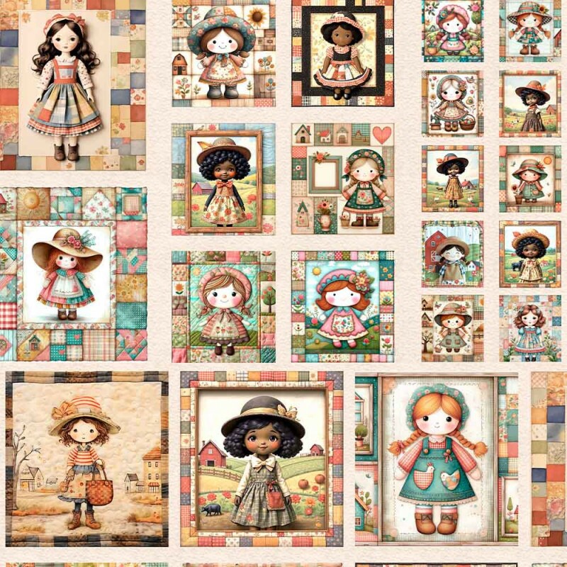 BS - TRICOL. COLEÇÃO PAINEL - BONECAS - 100% ALGODÃO - 00969/001