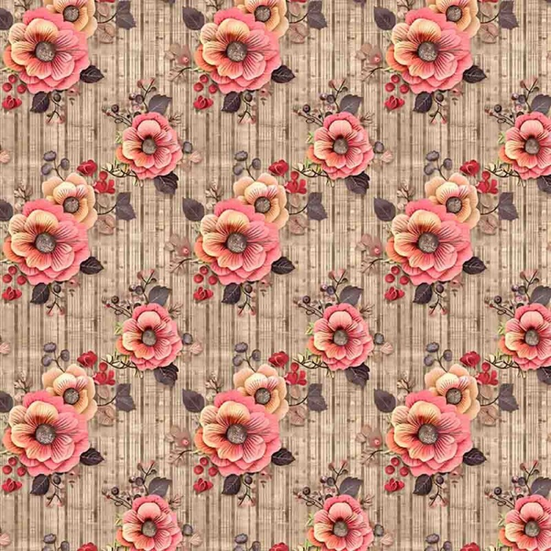 COLEÇÃO ROSARIO - TRIC. EST. DIGITAL - ROSAS C/ LISTRAS - 88800-001