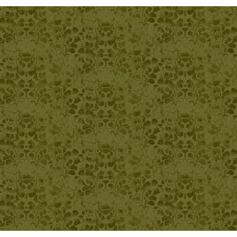 MR26 - TRICOL. COLEÇÃO BAROQUE - TEXTURA ARABESCO VERDE - 100% ALGODÃO - A1353-001