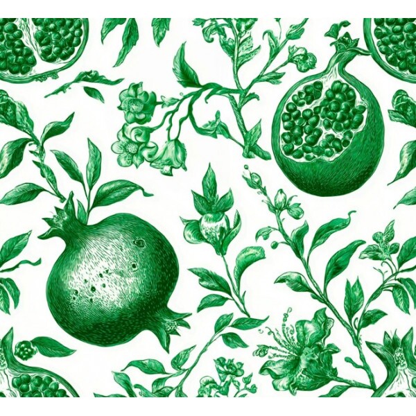 MR26 - SARJA HIDRORREPELENTE COLEÇÃO ROMÃ - ROMÃ VERDE - 100% ALGODÃO - A1818-001