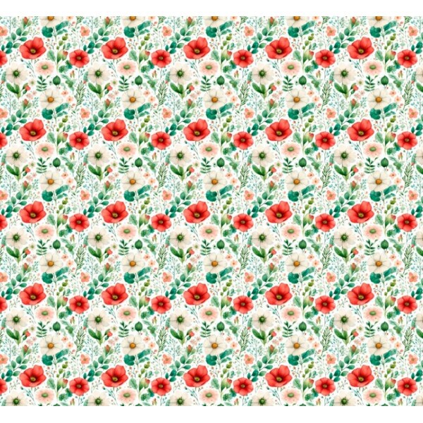 MR26 - TRICOL. COLEÇÃO CUTE GIRLS - FLORAL - 100% ALGODÃO - A2063-001